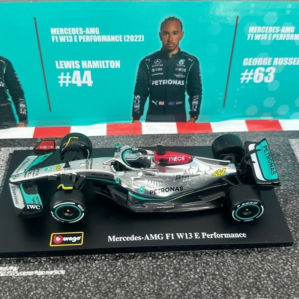 New Bburago 1:43 Mercedes Formula Racing Die-cast Model 6-pack